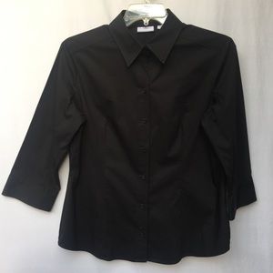EUC Bright Black Casual Button Down SzXL